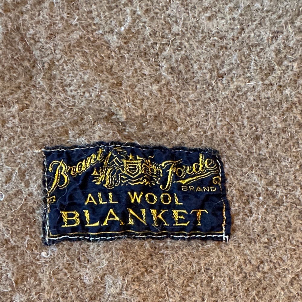 Brant Forde Brand Vintage All Wool Blanket - Brown - Picture 2 of 4